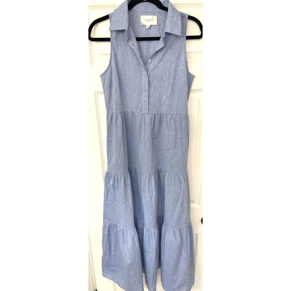 Tuckernuck Pomander Place Tiered cotton/linen Dress XS